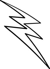 Hand drawn thunderbolt illustration