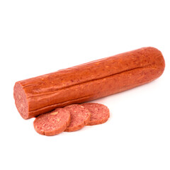 Sausage Delicious beef Halal on a white background