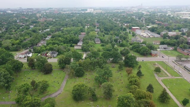 Aerial View of Detroit Michigan Suburbs