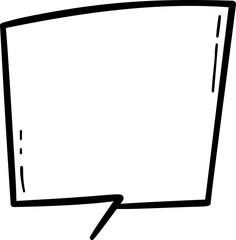 Cute hand drawn speech bubble illustration