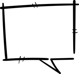 Cute hand drawn speech bubble illustration