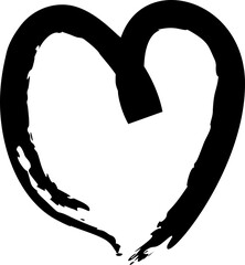 Cute hand drawn heart shape illustration