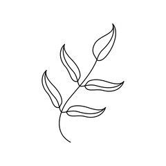 Organic leaf outline vector element