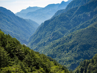 Fototapeta na wymiar Hehuan Mountain landscape in Taiwan.