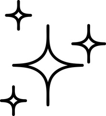 Hand drawn star and sparkle illustration