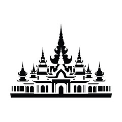 Thailand Temple icons, symbol, vector illustration isolated 
