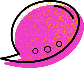 Cute hand drawn speech bubble colorful illustration