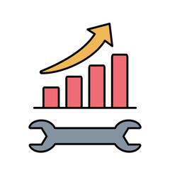 Bar graph Vector icon which can easily modify or edit  

