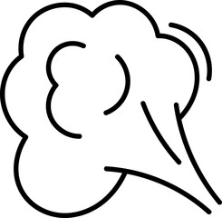 Hand drawn farting cute illustration