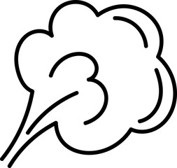 Hand drawn farting cute illustration