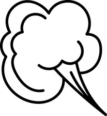 Hand drawn farting cute illustration