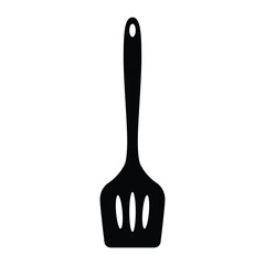 Spatula Silhouette. Black and White Icon Design Elements on Isolated White Background