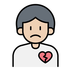 Broken heart icon