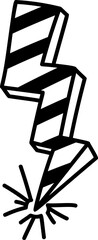 Hand drawn thunderbolt illustration