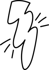 Hand drawn thunderbolt illustration