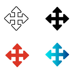 Obraz premium Abstract Move Arrow Silhouette Illustration