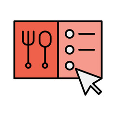 Online food ordering icon