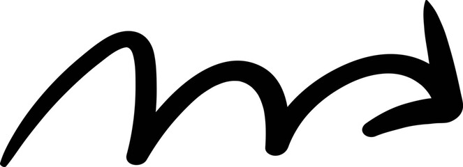 Hand drawn arrow doodle cute element