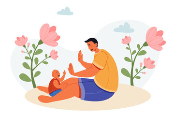 Happy Fathers Day Vector Illustration
