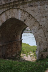 Fototapeta na wymiar Old Bridge and River