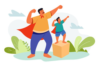 Happy Fathers Day Vector Illustration