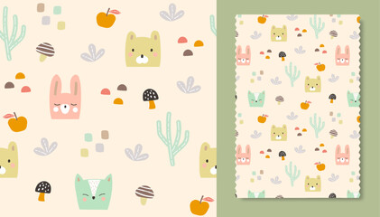 Cute seamless patterns