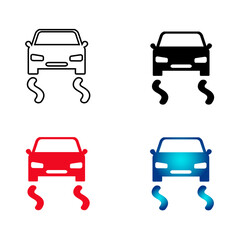 Obraz premium Abstract Skidding Car Silhouette Illustration