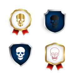 Abstract Skull Badge and Label Collection