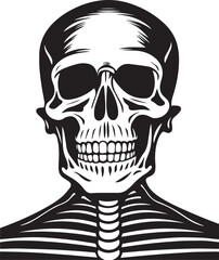 Skull, Halloween skeleton vector Illustration, SVG