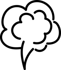 Hand drawn farting cute illustration