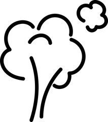 Hand drawn farting cute illustration