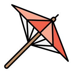 Japanese umbrella icon