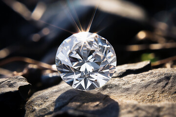 diamond engagement ring designs, natural view - obrazy, fototapety, plakaty