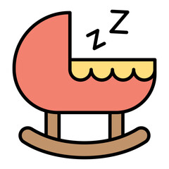Baby cot icon