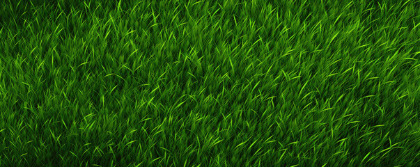 Green grass top view.  Grass or lawn wide banner or panorama photo
