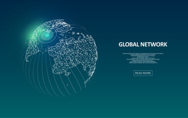 Abstract global technology background.
