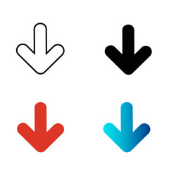 Abstract Down Arrow Silhouette Illustration