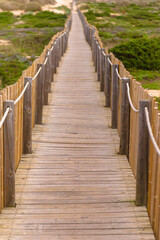 trail, path in the sand, Guincho beach, Portugal, summer, dunes