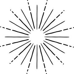 Obraz premium Hand drawn starburst illustration
