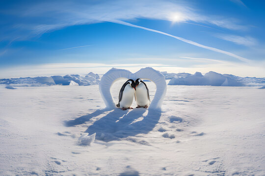 penguin in polar regions - Powered by Adobe