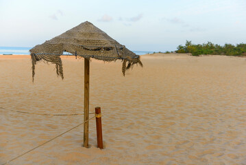  Beach loungers, Relaxation, Beachside, Umbrellas,