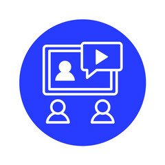 Video calling Vector icon which can easily modify or edit  

