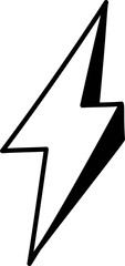 Hand drawn thunderbolt illustration