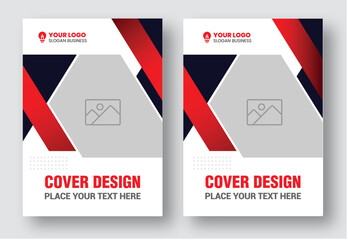 Corporate business annual report or brochure cover page design template