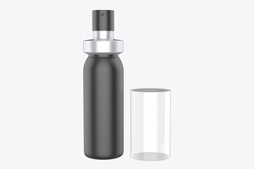 Spray Bottle Mockup Isolated On White Background. 3d illustration