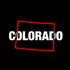 Obraz premium Colorado map typography vector. Colorado vector map.