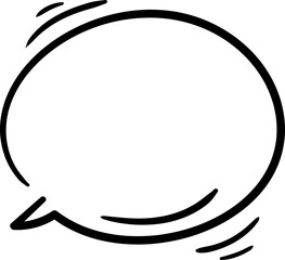 Cute hand drawn speech bubble illustration