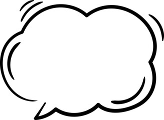 Cute hand drawn speech bubble illustration