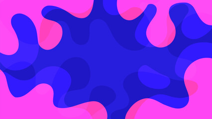 Pink color splashes. Bubble gum. Flowing liquid shapes. Abstract dynamic background. Vector illustration.