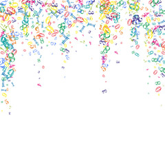 Scattered numbers. Colorful childish digits